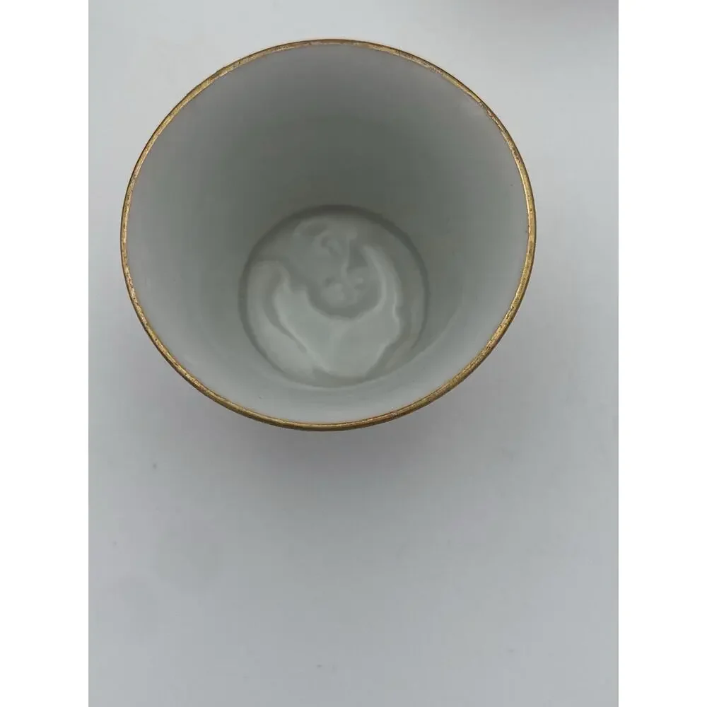 Vintage Japanese Sake Tea Cups Set Of 4 With Hidden Geisha Faces